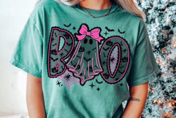 Black Pink Boo Coquette PNG and Ghost PNG: Premium Design Assets for Creative Projects
