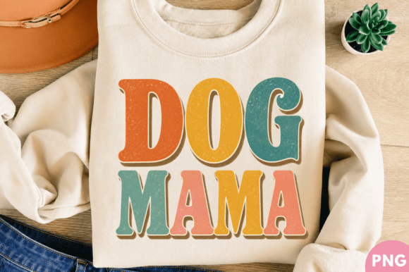 Dog Mama Retro Dog Lover T-shirt PNG Des: A Practical Design Asset for Creative Projects