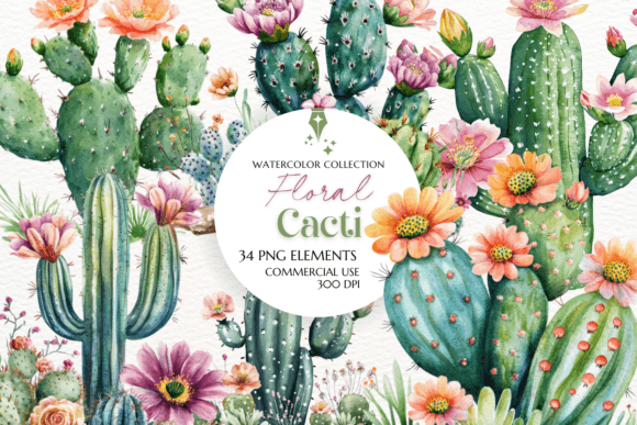 Enhancing Design Projects with Floral Cactus Clipart Sublimation