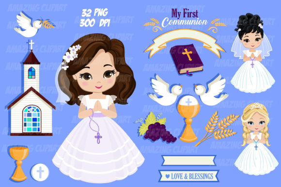 First Communion Clipart Girls: Creative Ideas for Designers and Makers