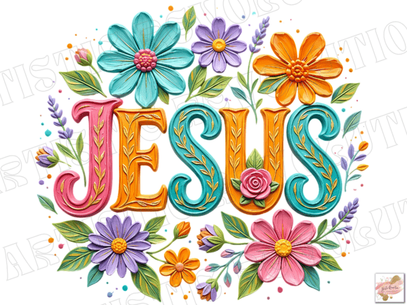 Floral Christian PNG: Religious Jesus PNG Designs for Creative Expression