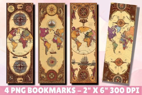Geography World Map Bookmark Designs for Creative Uses