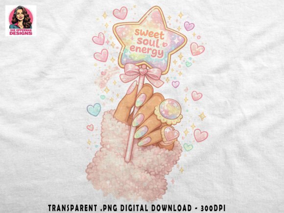 Sweet Soul Energy Kawaii Star PNG for Creative Expression