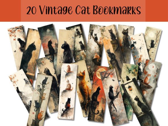 Vintage Cat Bookmarks Set: A Touch of Whimsy for Creative Living