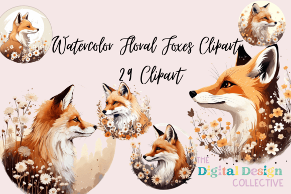 Watercolor Floral Foxes Clipart: Strategic Creativity for Modern Design Projects